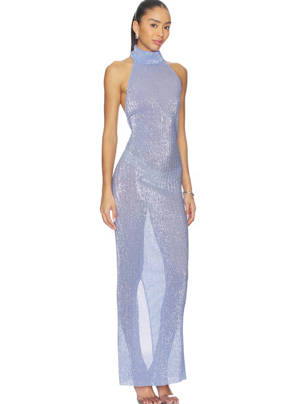 L’IDEE Casablanca Dress in Sapphire Sequin
